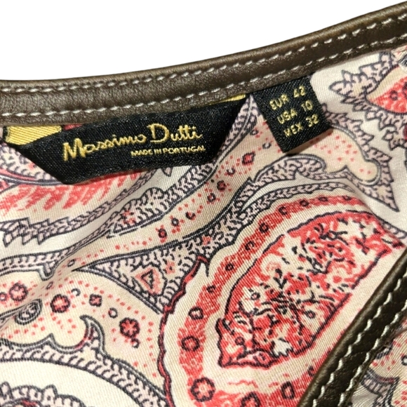 Massimo Dutti Women's Paisley Dress 100% Silk size 10 - Picture 8 of 8